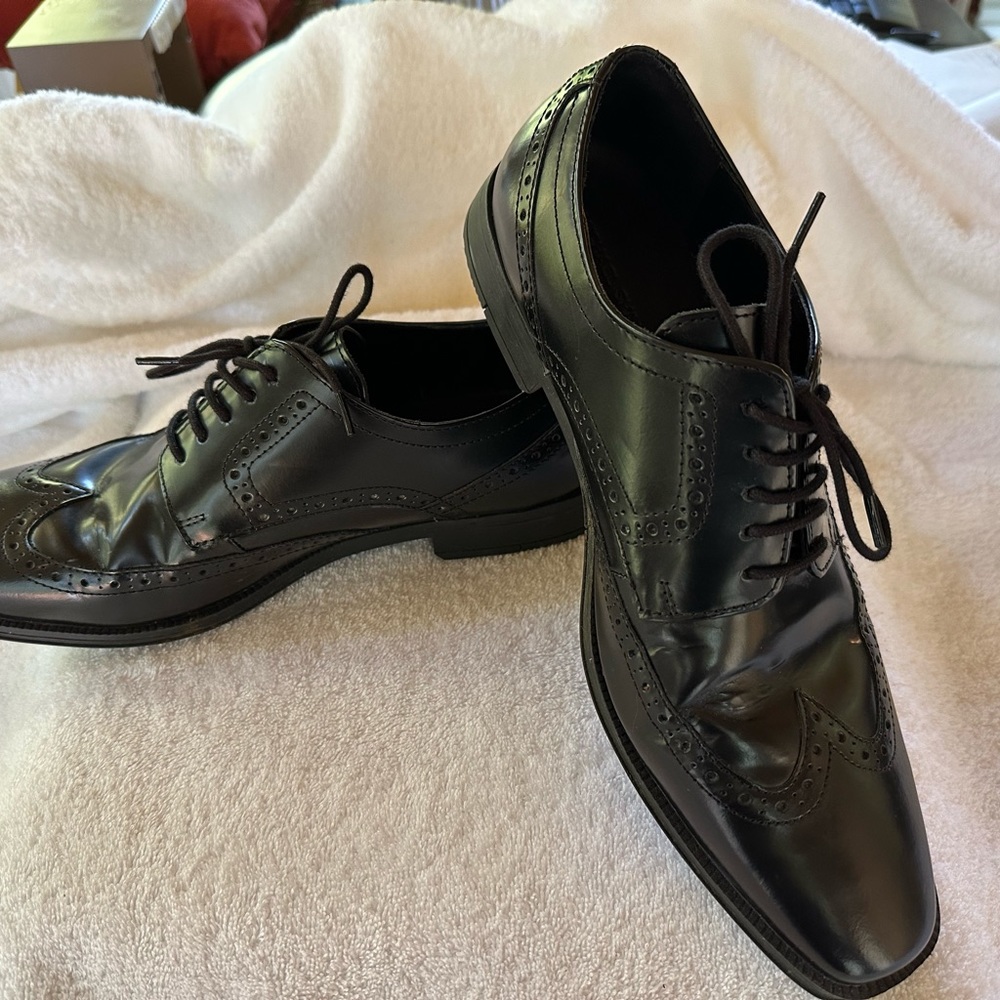 Michael Shannon Men’s Black Italian Couture Wingtip Shoes 10 1/2